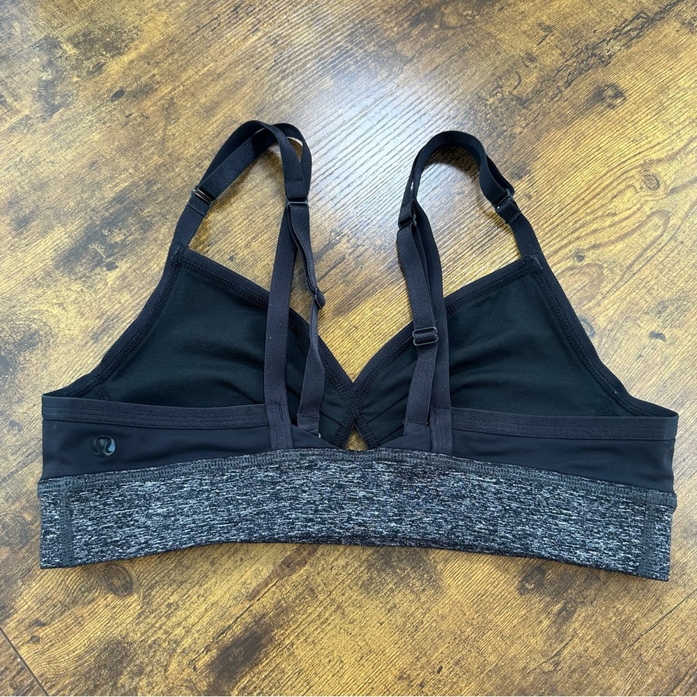 Lululemon If You're Lucky Bra, Black and Heathered Black, 10 - Picture 11 of 14